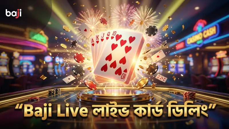 Baji Live এর লাইভ কার্ড ডিলিং প্রক্রিয়া এবং নিয়ম অনুসরণ।